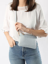Crossbody Bag Tradition Cuir Etrier Blue tradition ETRA0141-vue-porte