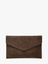 Large Leather Paddock Clutch Bag Etrier Brown paddock EPAD075L