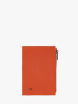 Wallet With Coin Purse Leather Etrier Orange madras EMAD619