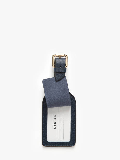 Luggage Tag Tradition Cuir Etrier Blue tradition ETRA901M other view 1