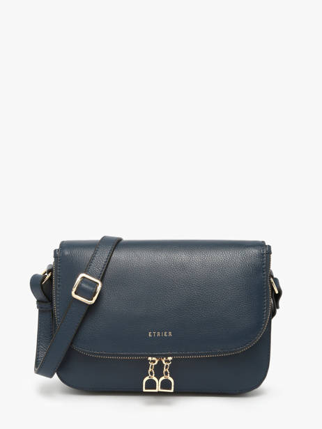 Medium Leather Tradition Crossbody Bag Etrier Blue tradition ETRA059M