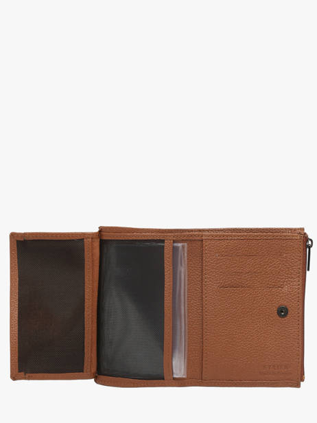 Wallet With Coin Purse Leather Etrier Brown madras EMAD619 other view 2